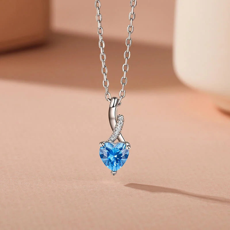 Twist Heart Cut Sterling Silver Personalized Necklace