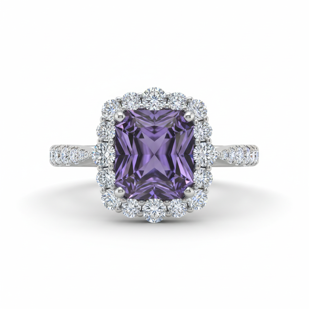 Ring with small zirconia stones