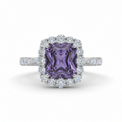 Ring with small zirconia stones