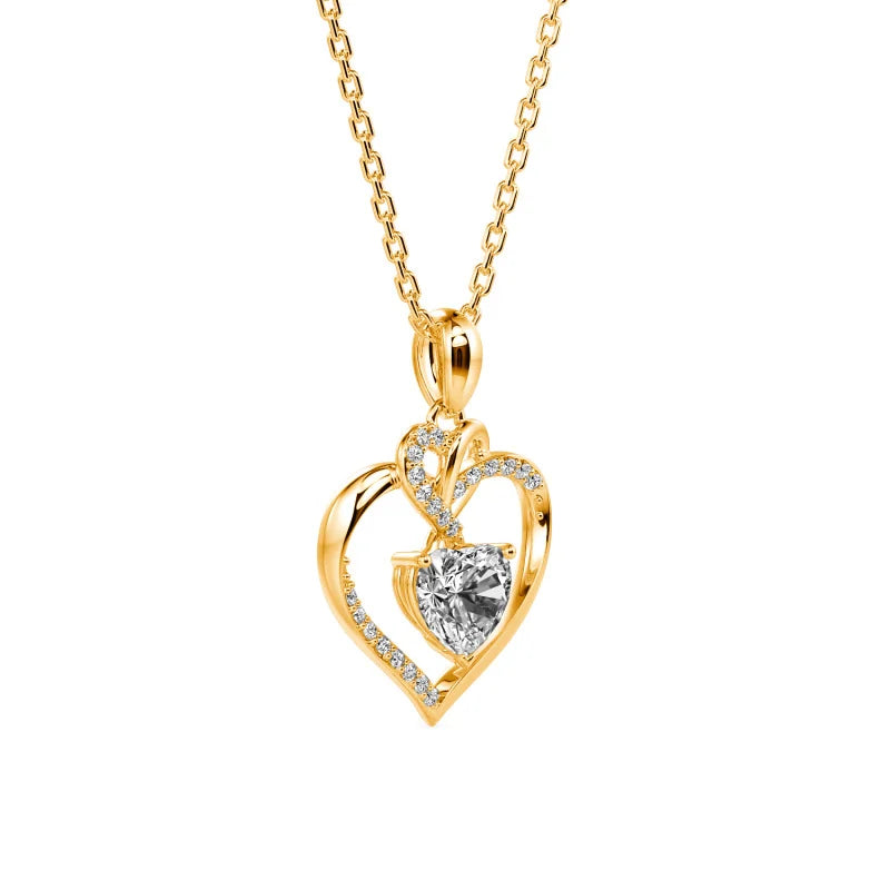 Custom Classic Twist Heart Pendant Necklace