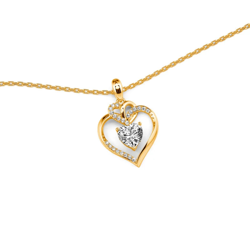 Custom Classic Twist Heart Pendant Necklace